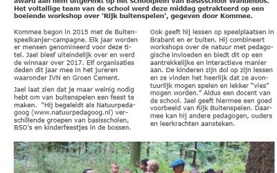 Natuurpedagoog in Wijkkrant de West